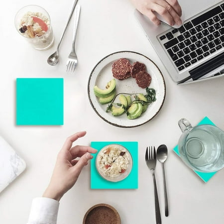 

ZHANZZK Solid Color Blue Set of 4 Coaster for Drinks Absorbent Ceramic Stone Coasters Cup Mat with Cork Base for Home Kitchen Room Coffee Table Bar Decor