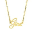 thumbnail image 1 of KISPER 18K Gold Plated Stainless Steel Personalized Name Pendant Necklace, Gina, 1 of 6