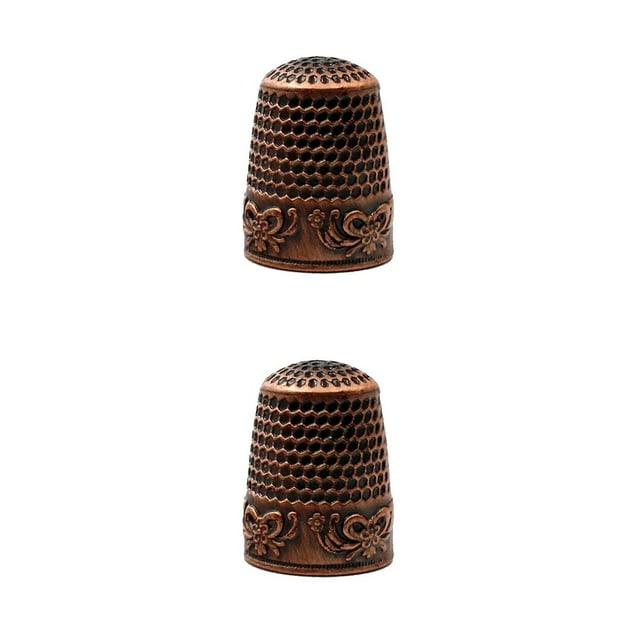 bedienty Knitting Rings Finger for Protection Thimble Adjustable Sewing Loop Specially-designed Crochet Tools for Home Yarn Crafts Rose Gold Ring 2Set
