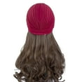 thumbnail image 5 of Women Turbans Soft Pre-Tied Knot Fashion Pleated Turban Cap Beanie Headwrap Sleep Hat, 5 of 7