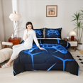 thumbnail image 4 of Castle Fairy Abstract Gamer 2pcs Bedding Comforter Set,Video Game Twin Comforter Sets,3D Geometric Breathable Bedding Set,Super Cozy Gamepads Room Decor,Reversible, 4 of 8
