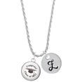 thumbnail image 1 of Delight Jewelry Silvertone Domed Class of 2023 Silvertone Script Initial Disc - Z - Charm Necklace, 20"+3", 1 of 4