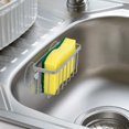 thumbnail image 3 of Soporte de esponja HLOOL para fregadero de cocina plateado, 3 of 5