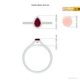 thumbnail image 4 of ANGARA Natural Pear-Shaped Ruby Halo Engagement Ring in 14K White Gold for Women (Size-6x4mm) | July Birthstone, Birthday, Anniversary, Jewelry Gift for Women | Natural Ruby Ring, 4 of 9