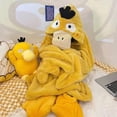 thumbnail image 3 of Pijama de invierno de pato de dibujos animados para adultos, mono con capucha, pijama divertido, ropa de casa cálida y cómoda, ropa de dormir de Cosplay para dormitorio de niñas, Psyduck, 3 of 4