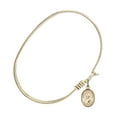 thumbnail image 2 of 7 1/4 inch Oval Eye Hook Bangle Bracelet w/ St. John Neumann in Gold-Filled, 2 of 3