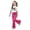 Hot Pink, variant on Kcolen Little Girls Summer Clothes Set Trendy Summer Short Sleeve Print Tops Flared Pants Set Girls 2 Piece Outfits Set