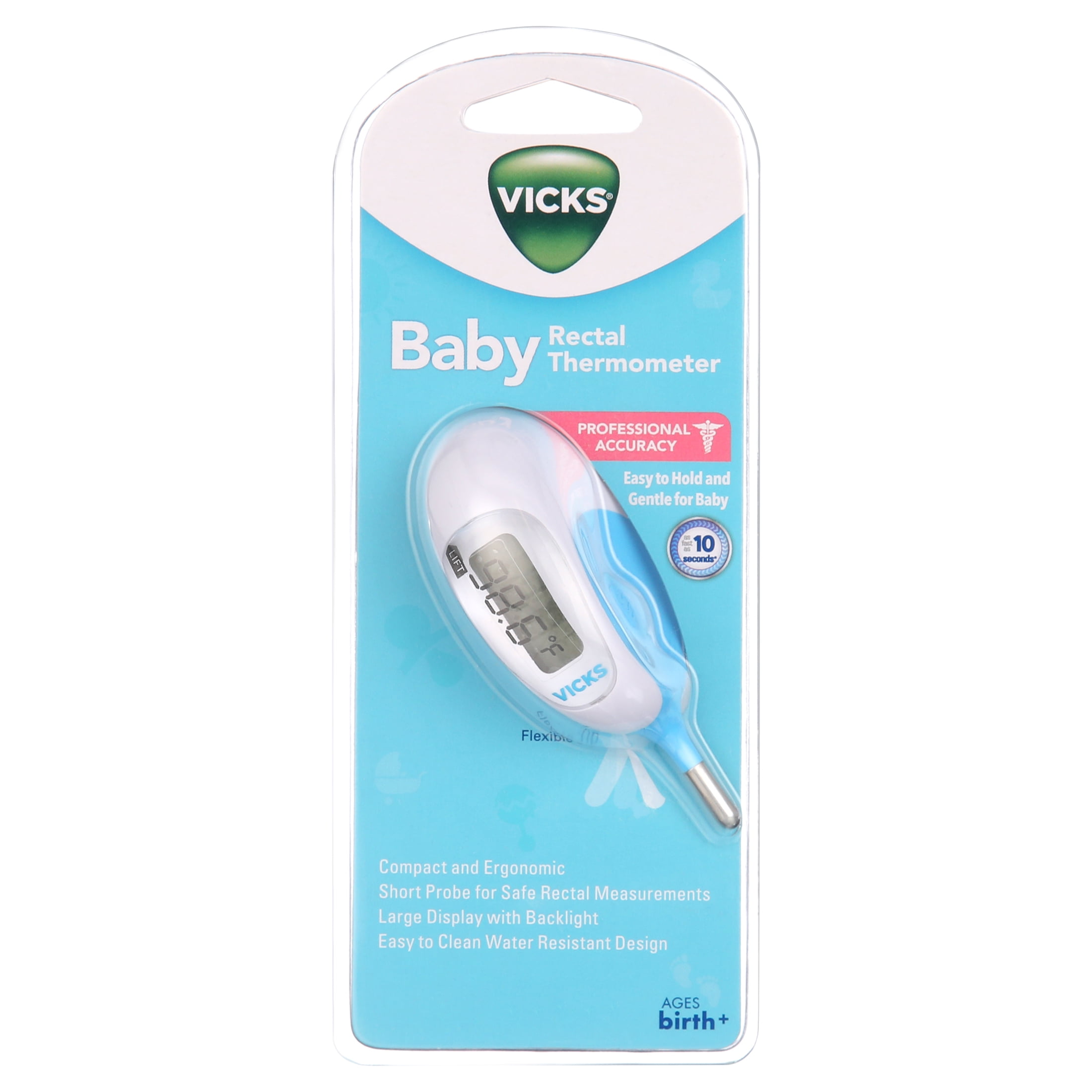 Vicks Baby Rectal Thermometer with Flexible Tip and Waterproof