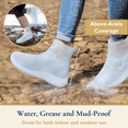 thumbnail image 6 of ComfiTime Waterproof Shoe Covers – Anti-Slip Outsole Design, Above-Ankle Coverage, Shoe Covers for Rain, Durable TPE Rubber, Reusable Shoe Protectors Covers for Men, Women and Kids, Indoor/Outdoor Use, 6 of 11