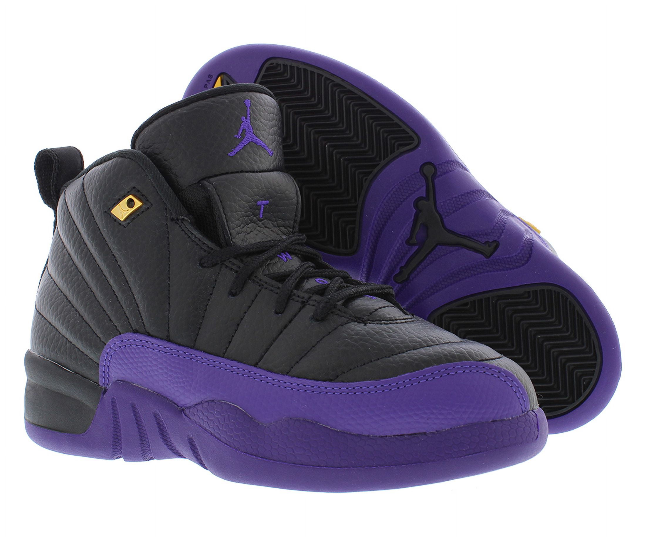 retro 12s purple and black