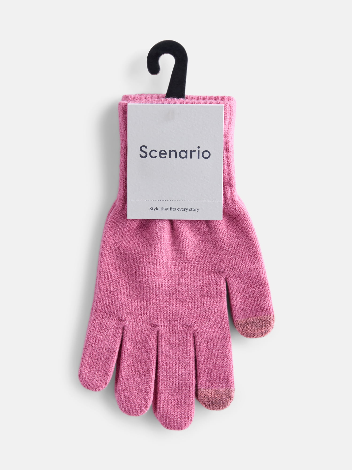 Scenario Women's Tech Touch Knit Gloves, Fanciful Pink