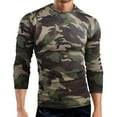thumbnail image 2 of iOPQO Mens Shirts Men's Breathable Sports Camouflage Tight-Fitting Long-Sleeved Quick-Drying Fitness Topmens Dress Shirts Long Sleeve Shirts For Men Green Xxl, 2 of 5