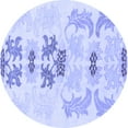 thumbnail image 1 of Ahgly Company Machine Washable Indoor Round Abstract Blue Modern Area Rugs, 8' Round, 1 of 4