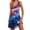Sky Blue, variant on Women's Loose Fit Sundress, Sleeveless V-Neck Summer Dress with Independence Day Theme, Perfect for Hot Weather and Festivals,Blue L