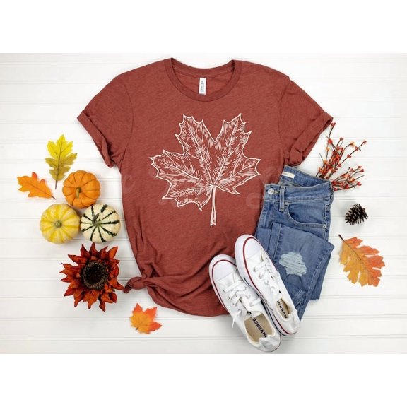 Fall Leaves Shirt, Hello Pumpkin Shirt, Fall Shirt, Women's Fall T-shirt, Autumn Shirt, Pumpkin Shirt, Fall Graphic T-shirt