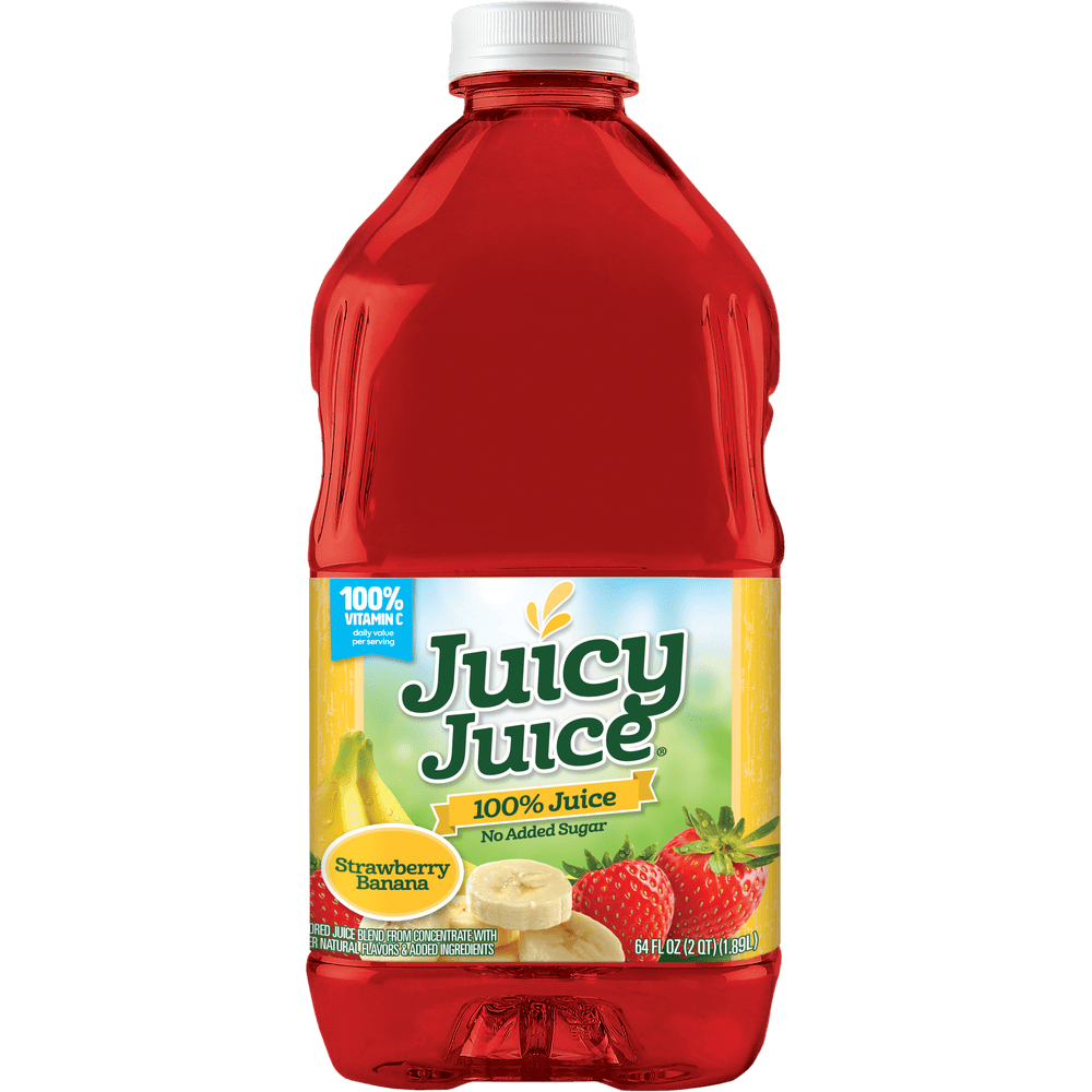 Juicy Juice 100% Juice Strawberry Banana, 64 oz - Walmart.com - Walmart.com