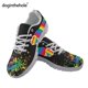 thumbnail image 1 of Zapatos planos de malla de verano Doginthehole para mujer, zapatillas informales transpirables con cordones, diseño de marca con notas musicales, calzado deportivo, 1 of 6