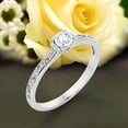 thumbnail image 3 of Art nouvea Gift For Her 0.75 Carat Round Cut Diamond Moissanite Unique Engagement Ring, Wedding Ring in10k Solid White Gold, Gift For Her, Promise Ring, Anniversary Ring, 3 of 3