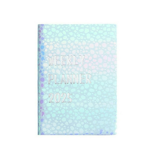 A7English Schedule Book Colorful Laserstone Pattern Planner Portable Pocket Book Mini Book