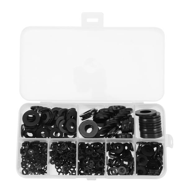 ColoMX Kit de surtido plano de 500 piezas kit de accesorios de arandelas de nylon plana para motor de arrastre de carrera