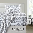 thumbnail image 3 of MYDS Microfiber 4-Piece Floral Bed Sheet Set - Hotel Quality, Ultra Soft, Fits Twin/Full/Queen/King/Cal King Sizes, 3 of 10