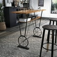 thumbnail image 6 of Lodz 1-Shelf Metal Bar Table, Warm Oak and Black, 6 of 8