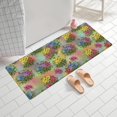 thumbnail image 2 of Pioneer Flower Floral Print Pattern Bathroom Rugs Mat, Non Slip Microfiber Bathroom Rug with Rubber Backing, Soft Mats for Bathroom Floor Tub Shower, 24"x60", 2 of 5