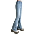 thumbnail image 4 of JLMSPLWG Kids Jeans Girls Petite Sweatpants Football Pants Cargo Pants for Girls 10-12 Work Clothes 4t Girls Clothes 7t Girls Preppy Clothes Kids, Light Blue 11-12 Years, 4 of 10