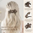 thumbnail image 3 of 4 PCS Large Flat Hair Clips for Women Girls, French Concord Lay Down Hair Claw Clips for Thick Thin Hair, Comfortable Curved Flat Clips, Matte Non-slip Strong Hold Hair Barrettes, Neutral, 3 of 10