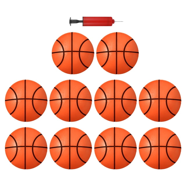 CRAFTHROU 3.9In Inflatable Basketball Toys Assorted Color for Kids Playtime and Childhood Fun 1Set 10Pcs 1Set Included