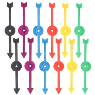 12 pacotes de Arrow Game Spinners em 4 Cores arco-íris, 3 setas