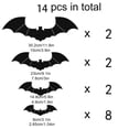 thumbnail image 1 of Pegatinas de pared de murciélago de PVC para decoración de Halloween, pegatinas de murciélago estéreo 3D, 14/19 Uds. Wmkox8yii  fhajkh570, 1 of 2