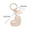 thumbnail image 2 of Tahtuvzn Home Decor Clearance! Leather Heart Alloy Keychain Cute Color Heart Metal Accessories Small Fresh Bag Pendant, Mother's Day Gift, 2 of 3