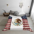 thumbnail image 6 of Throw Blanket America Mexican Flag Art Soft Cozy Fleece Flannel Blanket Home Decor for Couch Sofa Bed 50"x40", 6 of 7