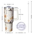 thumbnail image 2 of Halloween Tumbler 40 oz with Handle and Straw Ghost Haunted Pumpkin Cup Halloween Birthday Gifts Travel Mug, 2 of 5