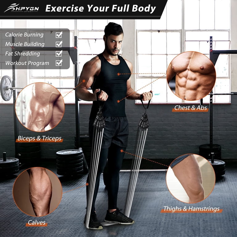 Bandes Elastique Musculation Tubes Latex 150Lbs avec Poignées11232697210 - Sport