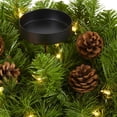 thumbnail image 4 of Nearly Natural 30in. Christmas Artificial Pine Triple Candelabrum with 35 Clear Lights and Pine Cones, 4 of 5