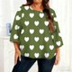 thumbnail image 1 of TaTaai Gradient Plus Size Long Sleeved T-shirt, Women's Round Neck Lightweight Top, All Seasons Garment, Casual Daily Party Dating Work Home Vacation Birthday Outfit, Hand Wash Gift, 1 of 6