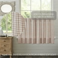 thumbnail image 5 of VHC Brands Annie Buffalo Portabella Brown Check Farmhouse Tier Curtain Set 36x36, 5 of 7