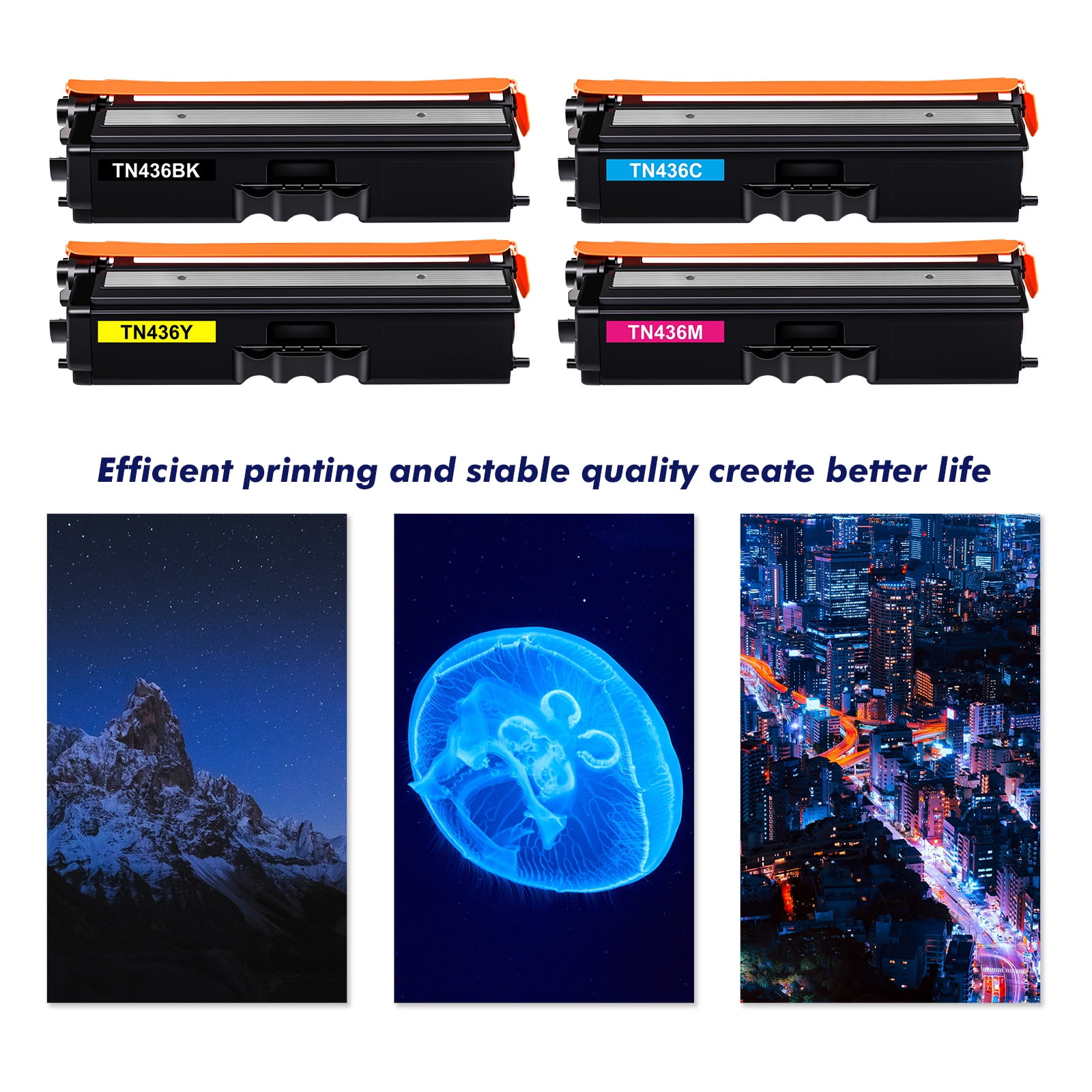TN436 High Yield Toner Cartridge Compatible for Brother TN-436 TN-436BK TN433 TN431 MFC-L8900CDW L9570CDW HL-L8360CDW L8360CDWT L9310CDW Printer Ink Black Cyan Magenta Yellow