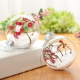thumbnail image 6 of Happy Date 2Pcs Christmas Bulb Ornament Balls Clear Plastic Glass Ball Craft Baubles Ornaments Fillable Unbreakable Shatterproof Hanging Tree Ornaments Snow Berry Pine Filling Ornaments, 6 of 8