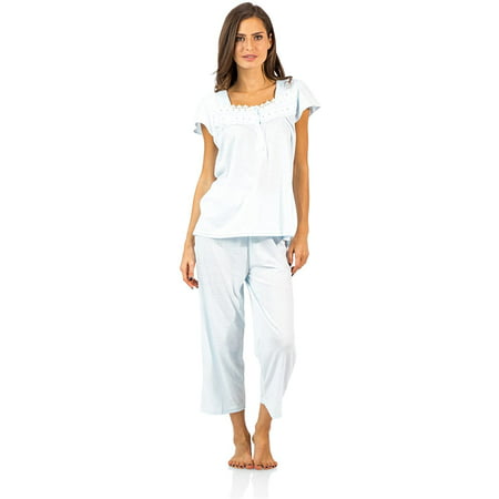 Women's Pintucked Capri Pajama Set | Walmart Canada