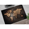 thumbnail image 2 of Abstract World Map Rugs, Colorful Rugs, Black Map Rug, Hallway Rugs, Modern Map Rug, Modern Map, Rug Non Slip Rug, Outdoor Rugs, Brown Map, 1.7'x2.3' - 50x70 cm, 2 of 4