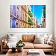 thumbnail image 2 of Elephant Stock Colorful San Juan Street Wall Art - Horizontal Multi Panel Canvas - Living Room Wall Decor - City Multi Panel - Pink And Purple Decor - 65" x 42", 2 of 8