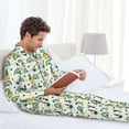 thumbnail image 6 of Honeii St. Patrick's day Pattern Mens Pajamas Set,2pcs Men's Lounge Long Sleeve Sleep Shirt and Pajama Bottoms Sleepwear Set,Mens Pjs Sets-Large, 6 of 7