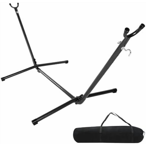 550 LBS Capacity Hammock Stand with Portable Carrying Bag, Heavy Duty 2-Person Hammock Frame for Outdoors & Indoors-Black$$Garden & Patio