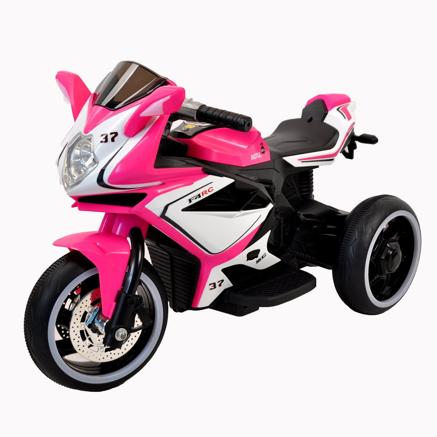 Lowestbest Kids Ride on Car, Kids Ride on Motorcycle, Children 6V Electric Battery Powered Ride on Toys, Pink / Blue 3 Wheel Motorcycle for Girls Boy W/ Music, Gift