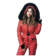 Cyber Monday deals Bescita Women Fashion Casual Thick Hot Snowboard Skisuit Outdoor Sports Zipper Ski Suit Black Friday Deals 2021
