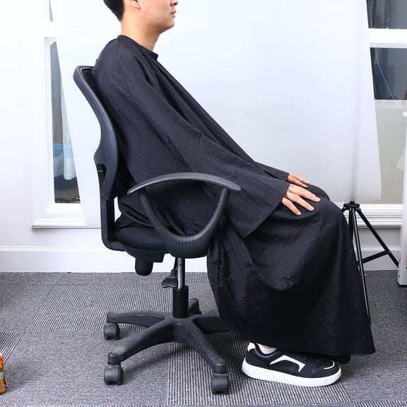 LEORX 6Pack Black Barber Cape for Salon Client and Barber 129.0x110.0in