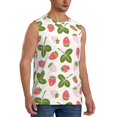 thumbnail image 2 of Fotbe Men's Strawberry Floral Print Men's Sleeveless Muscle Tank Tops Casual T-Shirts for Gym Workout Beach-Medium, 2 of 8